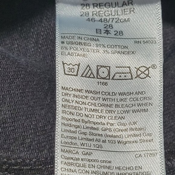Gap True Skinny Jeans Womens Size 28 Mid Rise Dark Wash Denim Pants - Picture 6 of 6